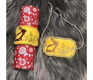 Stickserie ITH - Bunnies in the garden Bestecktaschen